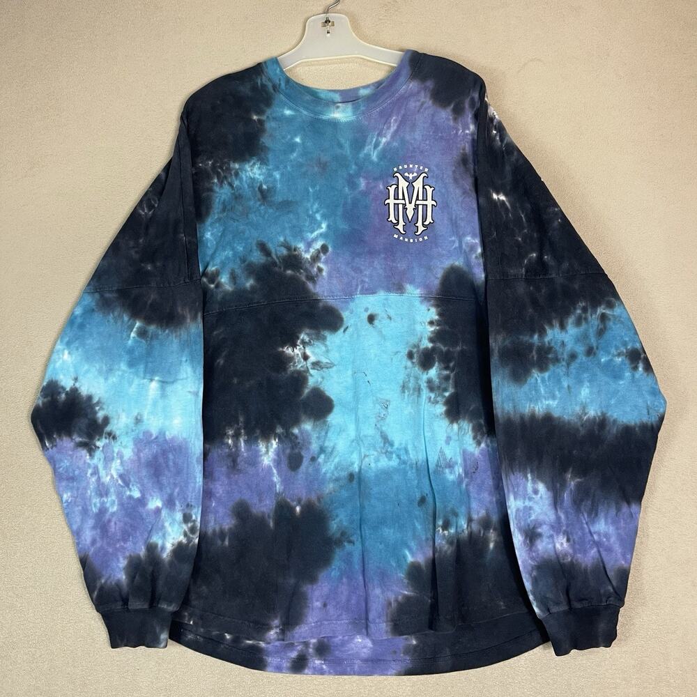 Disney Parks The Hunted Mansion Tie Dye Spirit Jersey L Glow In The Dark
